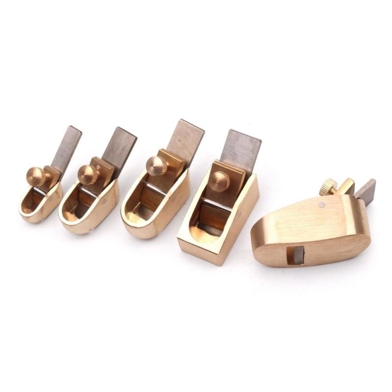 Strings and Accessories |   5Pcs Mini Wood Planer Set / Brass Luthier Tool / DIY Violin Viola Violoncello Crafting Gold Musical Instruments Gold