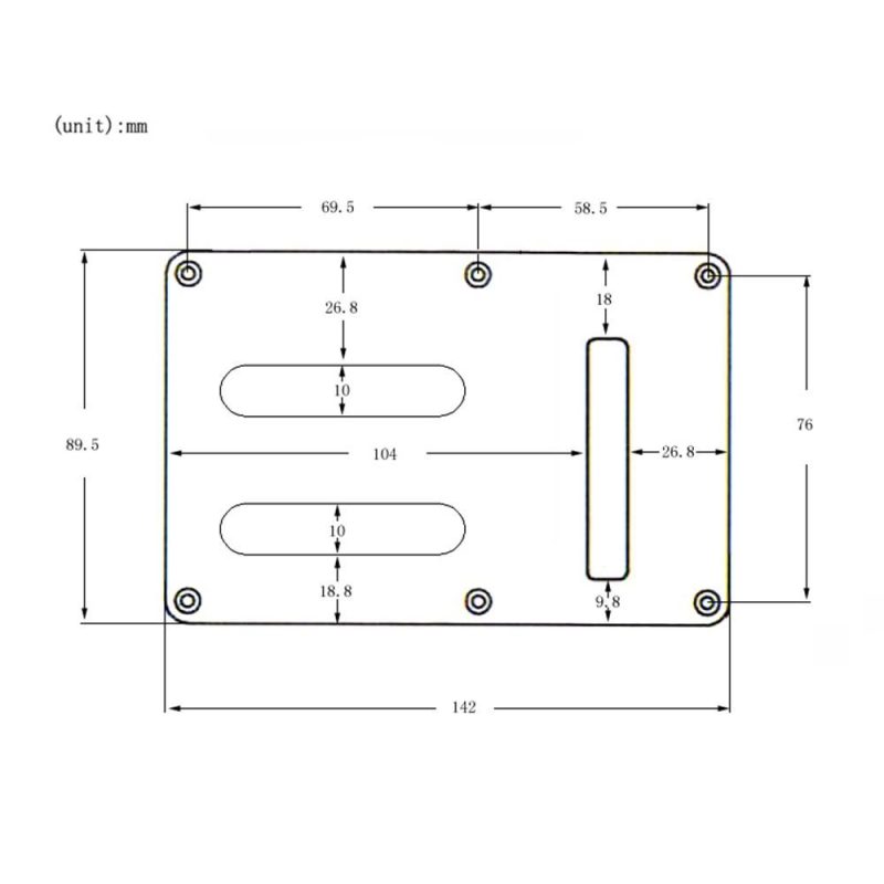 Strings and Accessories |   6 Holes 3 Slots Electric Guitar Back Plate Tremolo Spring Cavity Backplate Circuit Wiring Protective Rear Cover Black Musical Instruments Black