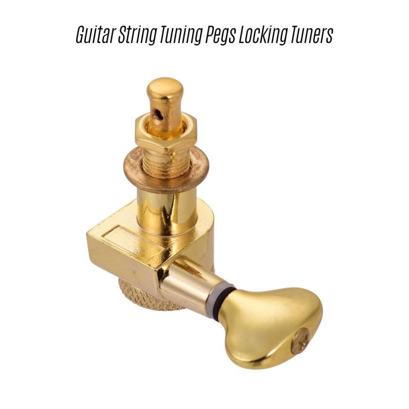 Strings and Accessories |   6 Pieces Guitar Machine Heads Knobs String Tuning Peg Locking Tuners for Acoustic Electric Guitars 3L3R with Mounting Screws and Ferrules Gold Gold Musical Instruments Gold