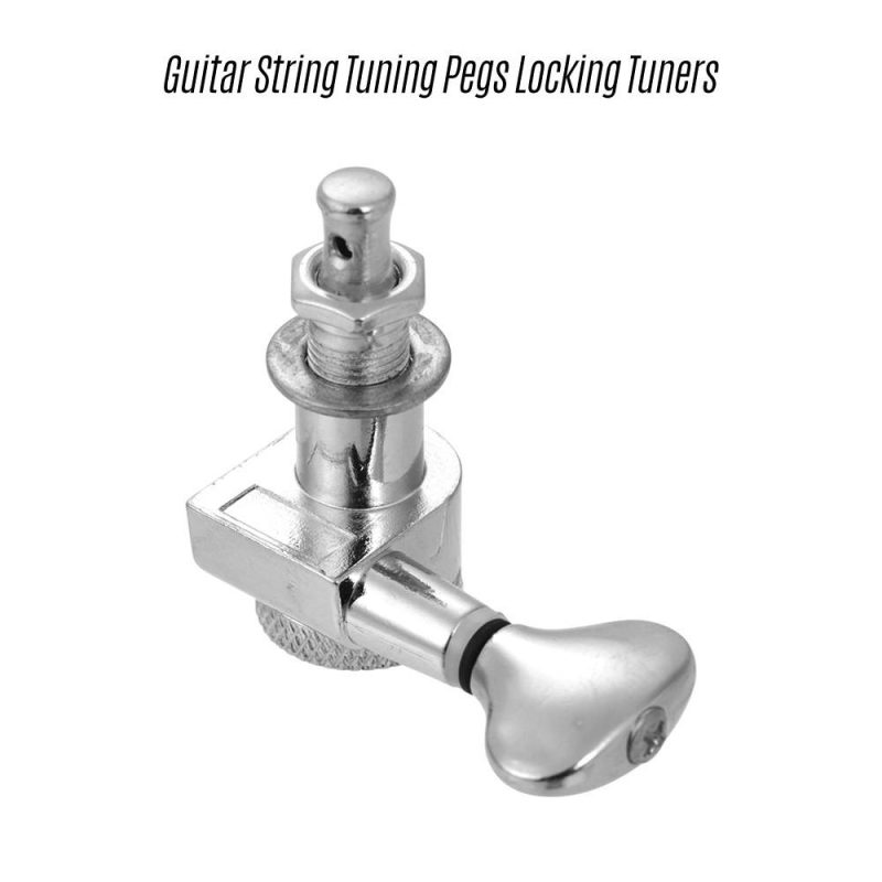 Strings and Accessories |   6 Pieces Guitar Machine Heads Knobs String Tuning Peg Locking Tuners for Acoustic Electric Guitars 3L3R with Mounting Screws and Ferrules Gold Silvery Musical Instruments Silvery