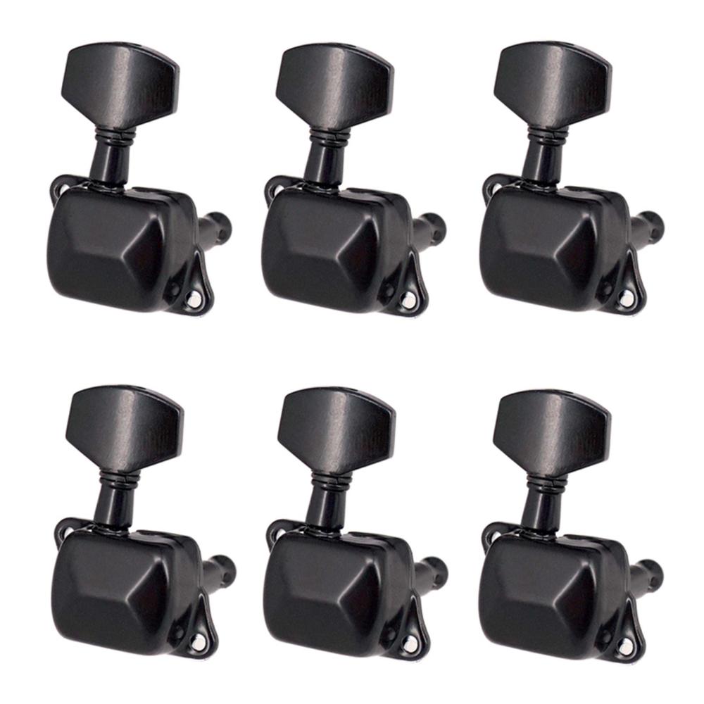 Strings and Accessories |   6 Pieces Guitar String Tuning Pegs Semi-closed Tuning Machine Machine Heads Tuners for Electric Guitar Acoustic Guitar(3 Left + 3 Right, Black) Black2 Musical Instruments Black2