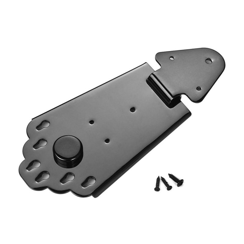 Strings and Accessories |   6 String Guitar Metal Tailpiece Bridge with Screws for Jazz Electric Guitar Musical Instrument Parts Black Black Musical Instruments Black