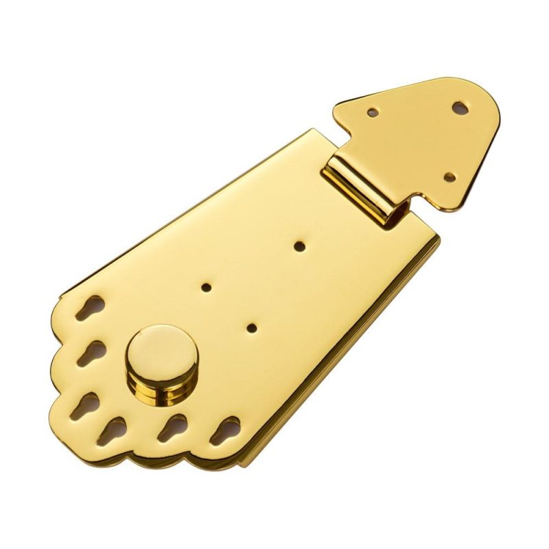 Strings and Accessories |   6 String Guitar Metal Tailpiece Bridge with Screws for Jazz Electric Guitar Musical Instrument Parts Black Gold Musical Instruments Gold