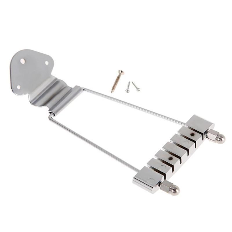 Strings and Accessories |   6 String Guitar Trapeze Tailpiece Bridge Silver Musical Instruments Silver