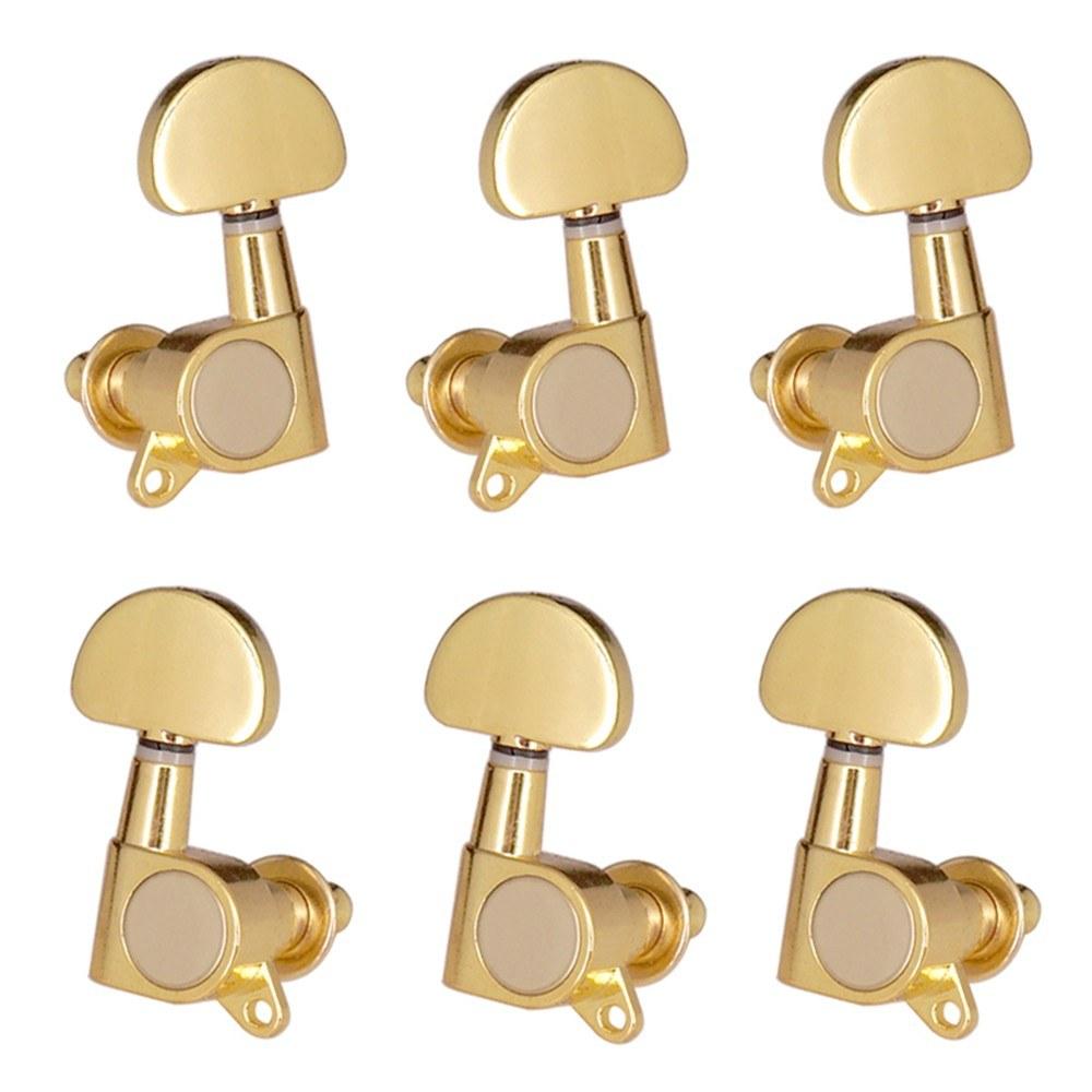 Strings and Accessories |   6pcs (3L3R) Closed Guitar Tuning Pegs String Tuners Machine Heads Knobs Tuning Keys for Folk Acoustic / Electric Guitar Gold Musical Instruments Gold