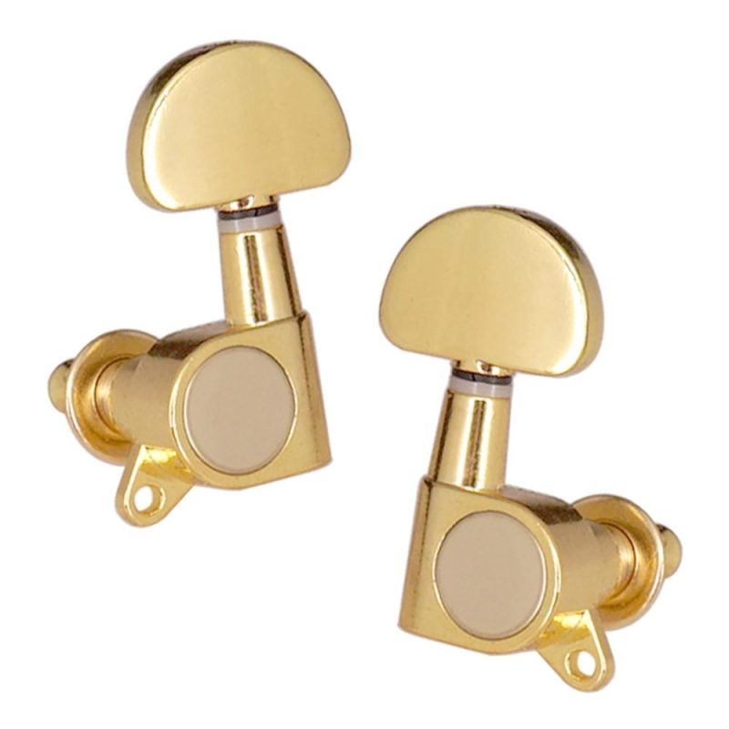 Strings and Accessories |   6pcs (3L3R) Closed Guitar Tuning Pegs String Tuners Machine Heads Knobs Tuning Keys for Folk Acoustic / Electric Guitar Gold Musical Instruments Gold