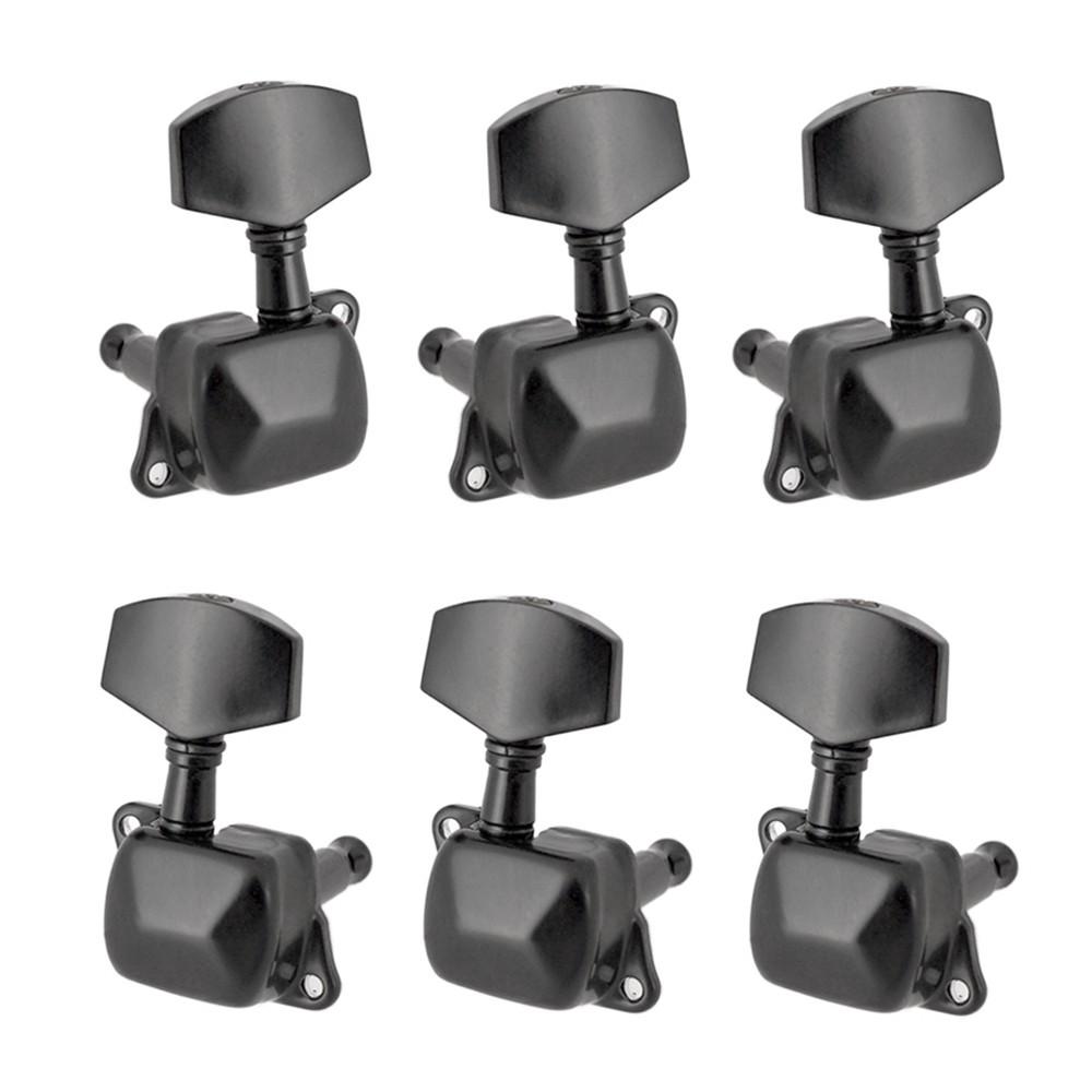 Strings and Accessories |   6pcs Gear Ratio 1:15 Semi-Closed Electric Acoustic Guitar Tuning Pegs Black Musical Instruments Black