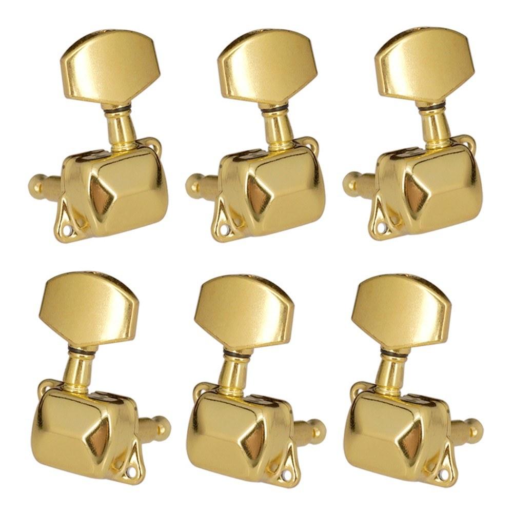 Strings and Accessories |   6pcs Gear Ratio 1:15 Semi-Closed Electric Acoustic Guitar Tuning Pegs Gold Musical Instruments Gold