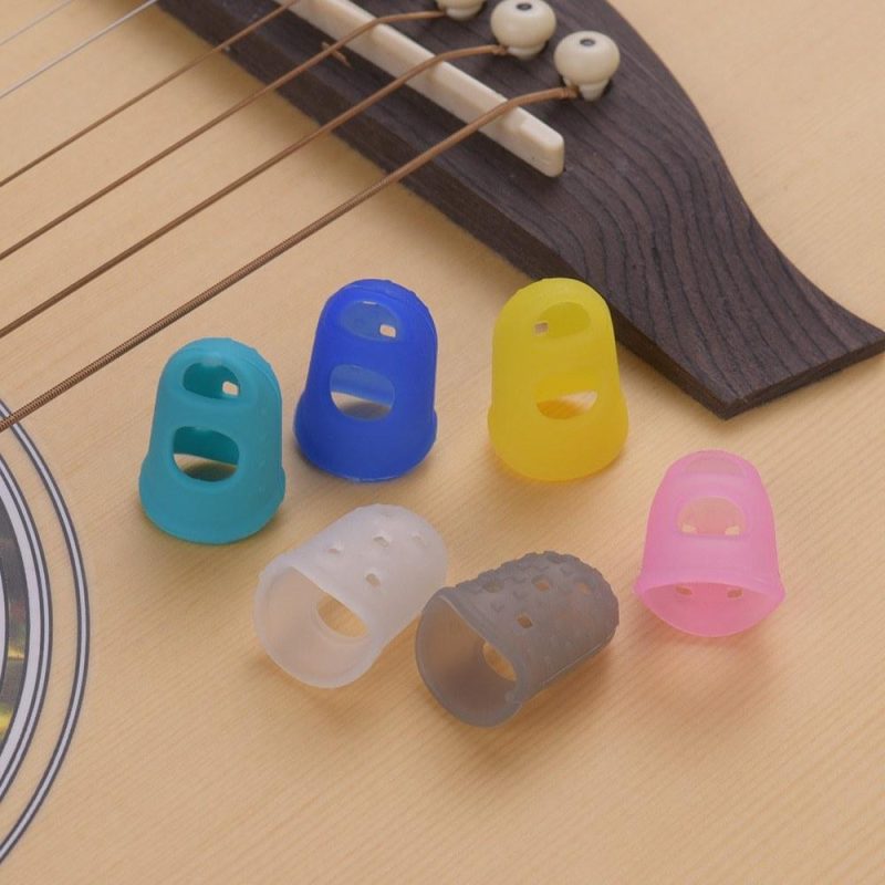 Strings and Accessories |   6pcs Guitar Silicone Finger Fingertip Protectors Musical Instruments Strings & Accessories