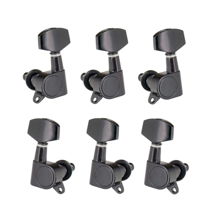 Strings and Accessories |   6pcs Sealed Guitar String Pegs Locking Tuners Black Musical Instruments Black