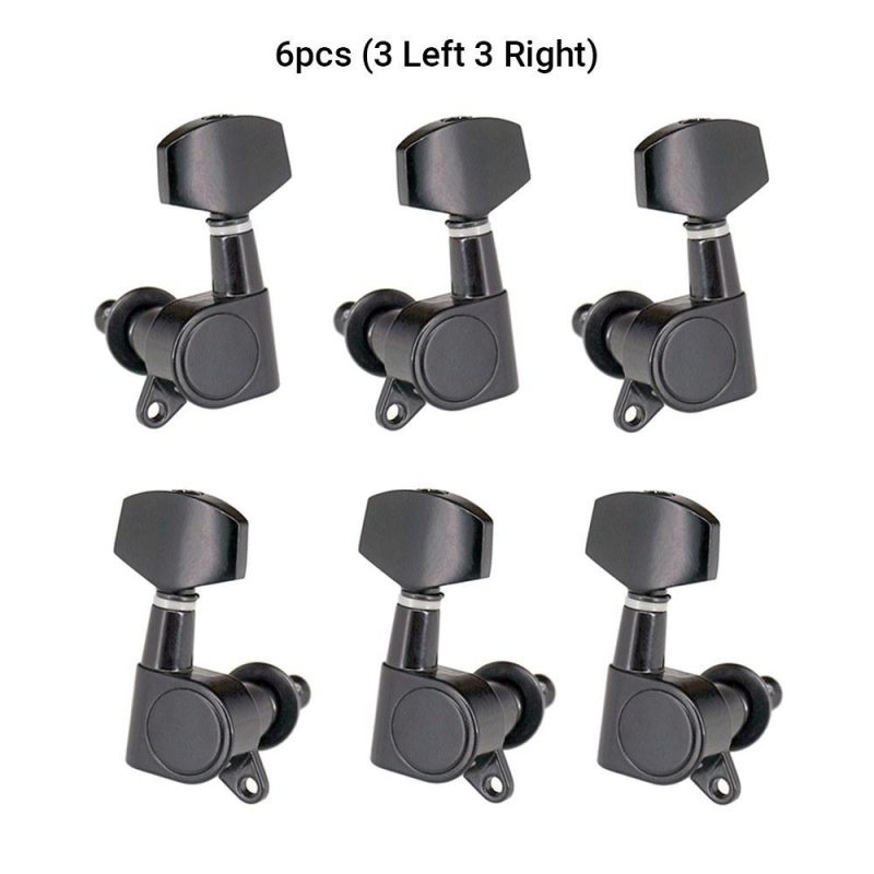 Strings and Accessories |   6pcs Sealed Guitar String Pegs Locking Tuners Black Musical Instruments Black