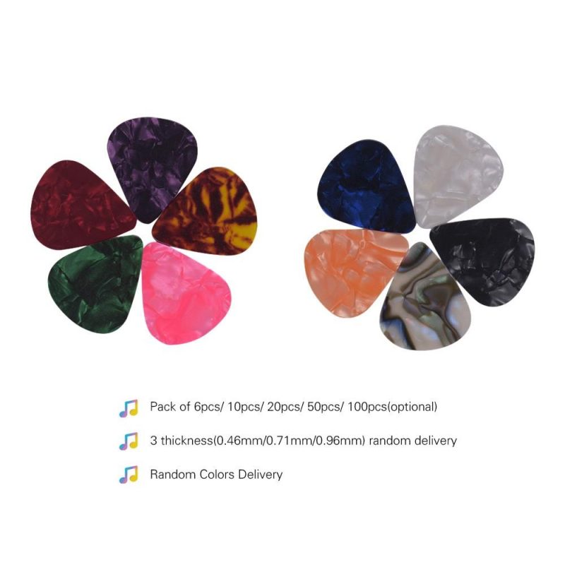 Strings and Accessories |   6pcs/pack Colorful Celluloid Guitar Picks Musical Instruments Strings & Accessories