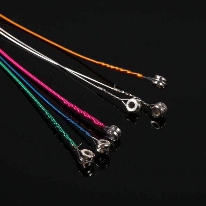 Strings and Accessories |   6pcs/Set Rainbow Colors Colorful Acoustic Guitar Strings Musical Instruments Replacement Steel Chord Wire Multicolour Musical Instruments Multicolour