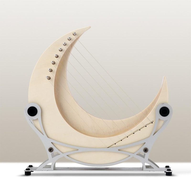 Strings and Accessories |   8-string Crescent Moon Type Lyre G Key Portable Lyre Musical Instruments Strings & Accessories