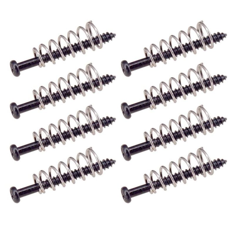 Strings and Accessories |   8pcs Metal Electric Guitar Bass Neck Joint Plate Mounting Screws Pickups Adjust Height Screws Black Musical Instruments Black