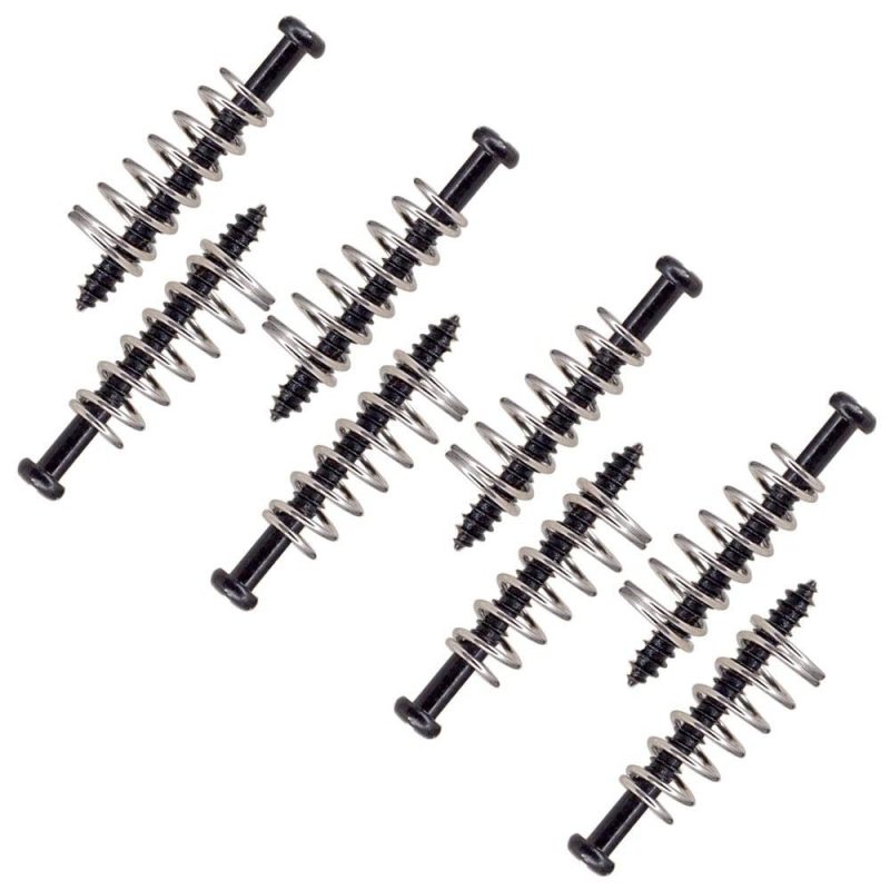 Strings and Accessories |   8pcs Metal Electric Guitar Bass Neck Joint Plate Mounting Screws Pickups Adjust Height Screws Black Musical Instruments Black