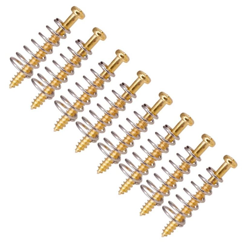 Strings and Accessories |   8pcs Metal Electric Guitar Bass Neck Joint Plate Mounting Screws Pickups Adjust Height Screws Gold Musical Instruments Gold