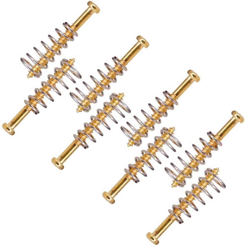 Strings and Accessories |   8pcs Metal Electric Guitar Bass Neck Joint Plate Mounting Screws Pickups Adjust Height Screws Gold Musical Instruments Gold