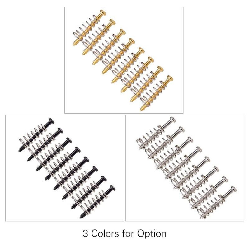 Strings and Accessories |   8pcs Metal Electric Guitar Bass Neck Joint Plate Mounting Screws Pickups Adjust Height Screws Gold Musical Instruments Gold