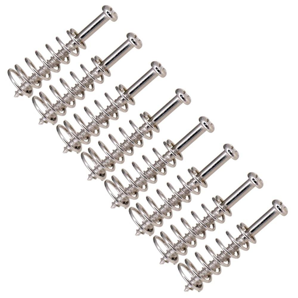 Strings and Accessories |   8pcs Metal Electric Guitar Bass Neck Joint Plate Mounting Screws Pickups Adjust Height Screws Silver Musical Instruments Silver