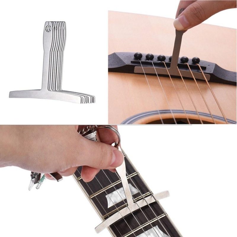 Strings and Accessories |   9pcs Stainless Steel Understring Radius Gauge White Musical Instruments Strings & Accessories