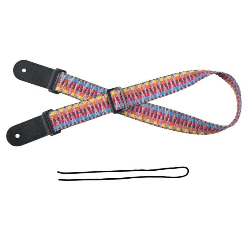 Strings and Accessories |   Adjustable Ukulele Strap Soft Polyester Woven Printing Pattern Shoulder Belt with Hanging Rope for Ukulele Musical Instruments Strings & Accessories