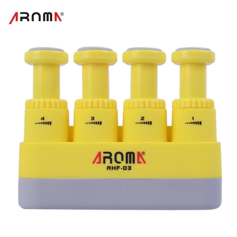 Strings and Accessories |   AHF-03 Portable Guitar Bass Piano Finger Exerciser Hand Trainer Medium Tension Hand Training Tool Yellow Musical Instruments Strings & Accessories