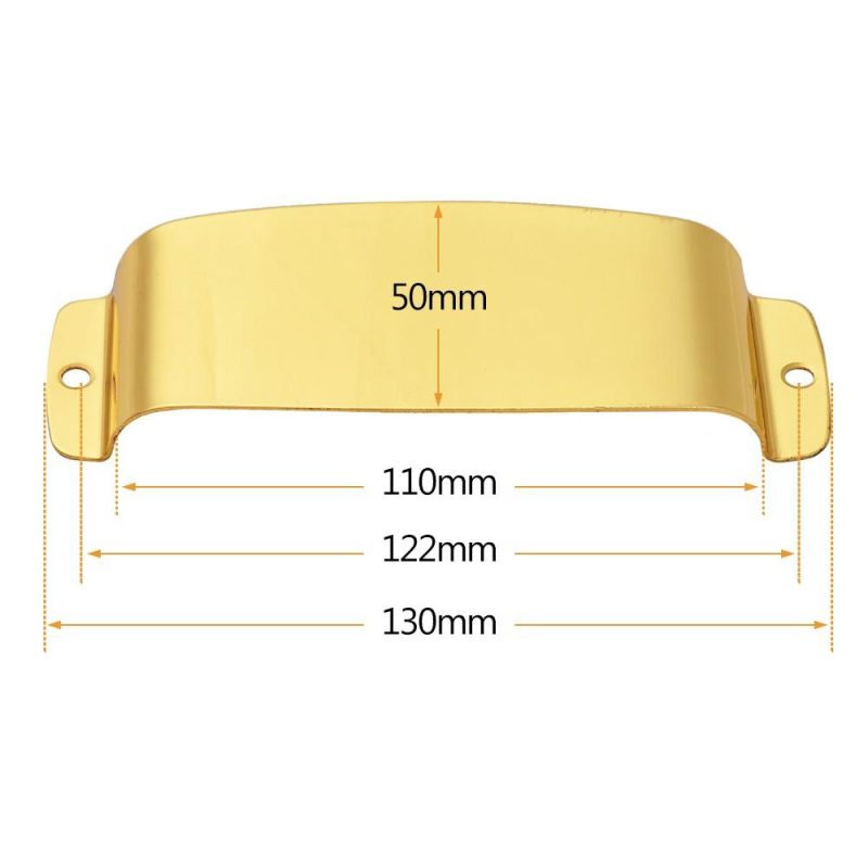 Strings and Accessories |   Bass Pickup Cover Plate Durable Alloy Pickup Cover Protector with 2 Mounting Screws Bass Replacement Part Gold Musical Instruments Gold