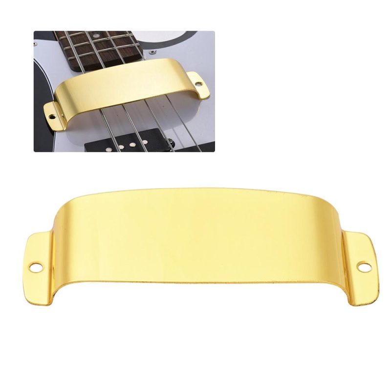 Strings and Accessories |   Bass Pickup Cover Plate Durable Alloy Pickup Cover Protector with 2 Mounting Screws Bass Replacement Part Gold Musical Instruments Gold