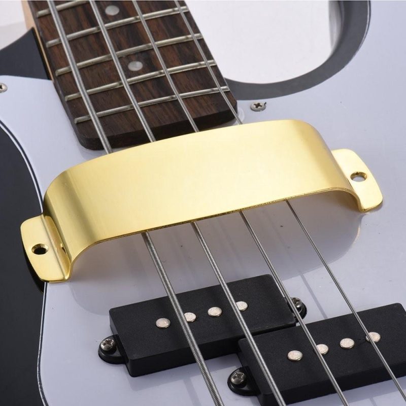 Strings and Accessories |   Bass Pickup Cover Plate Durable Alloy Pickup Cover Protector with 2 Mounting Screws Bass Replacement Part Gold Musical Instruments Gold