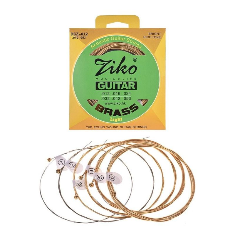 Strings and Accessories |   DCZ-010 Extra Light Acoustic Guitar Strings Hexagon Alloy Wire Brass Wound Corrosion Resistant 6 Strings Set Musical Instrument Accessories Musical Instruments Strings & Accessories