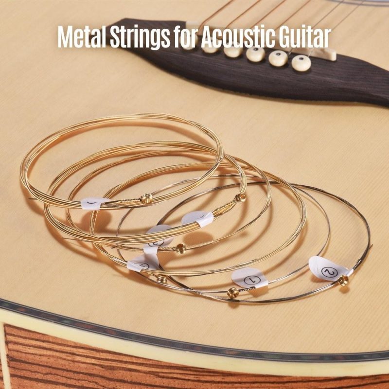 Strings and Accessories |   DCZ-010 Extra Light Acoustic Guitar Strings Hexagon Alloy Wire Brass Wound Corrosion Resistant 6 Strings Set Musical Instrument Accessories Musical Instruments Strings & Accessories