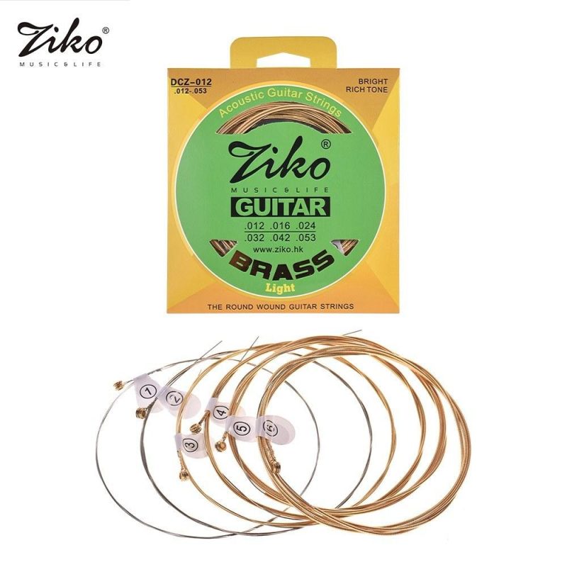 Strings and Accessories |   DCZ-010 Extra Light Acoustic Guitar Strings Hexagon Alloy Wire Brass Wound Corrosion Resistant 6 Strings Set Musical Instrument Accessories Musical Instruments Strings & Accessories