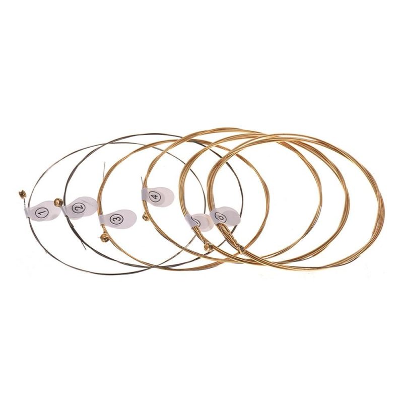 Strings and Accessories |   DCZ-010 Extra Light Acoustic Guitar Strings Hexagon Alloy Wire Brass Wound Corrosion Resistant 6 Strings Set Musical Instrument Accessories Musical Instruments Strings & Accessories