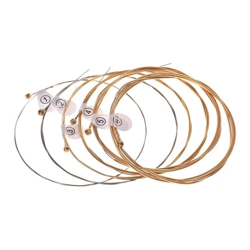 Strings and Accessories |   DCZ-010 Extra Light Acoustic Guitar Strings Hexagon Alloy Wire Brass Wound Corrosion Resistant 6 Strings Set Musical Instrument Accessories Musical Instruments Strings & Accessories