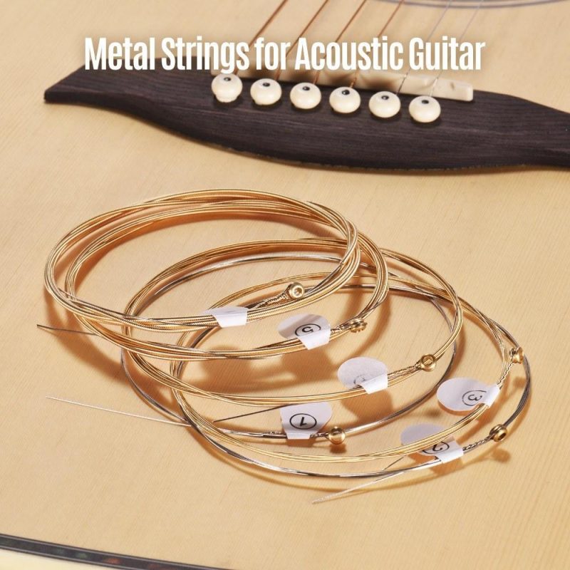 Strings and Accessories |   DCZ-010 Extra Light Acoustic Guitar Strings Hexagon Alloy Wire Brass Wound Corrosion Resistant 6 Strings Set Musical Instrument Accessories Musical Instruments Strings & Accessories