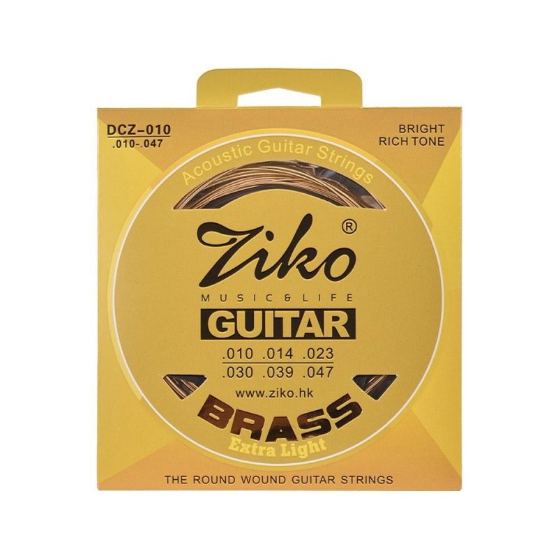 Strings and Accessories |   DCZ-010 Extra Light Acoustic Guitar Strings Hexagon Alloy Wire Brass Wound Corrosion Resistant 6 Strings Set Musical Instrument Accessories Musical Instruments Strings & Accessories