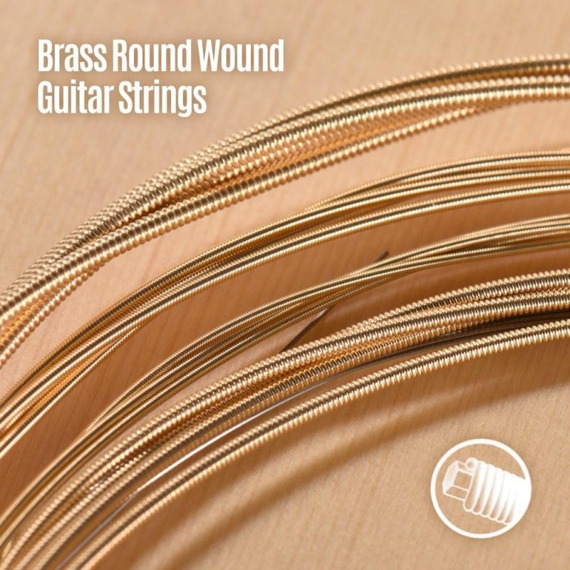 Strings and Accessories |   DCZ-010 Extra Light Acoustic Guitar Strings Hexagon Alloy Wire Brass Wound Corrosion Resistant 6 Strings Set Musical Instrument Accessories Musical Instruments Strings & Accessories