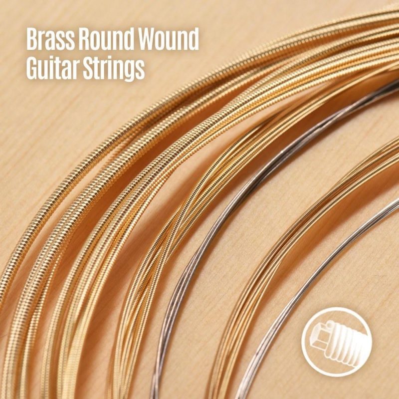 Strings and Accessories |   DCZ-010 Extra Light Acoustic Guitar Strings Hexagon Alloy Wire Brass Wound Corrosion Resistant 6 Strings Set Musical Instrument Accessories Musical Instruments Strings & Accessories