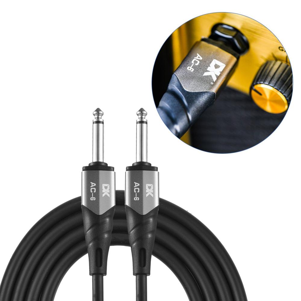 Strings and Accessories |   DK Guitar Connecting Cable 6.0 Meters 20ft Instrument Cable Noise Reduction Audio Cable 6.35mm Male Jack Audio Cord for Electric Guitar Bass Musical Instruments Strings & Accessories