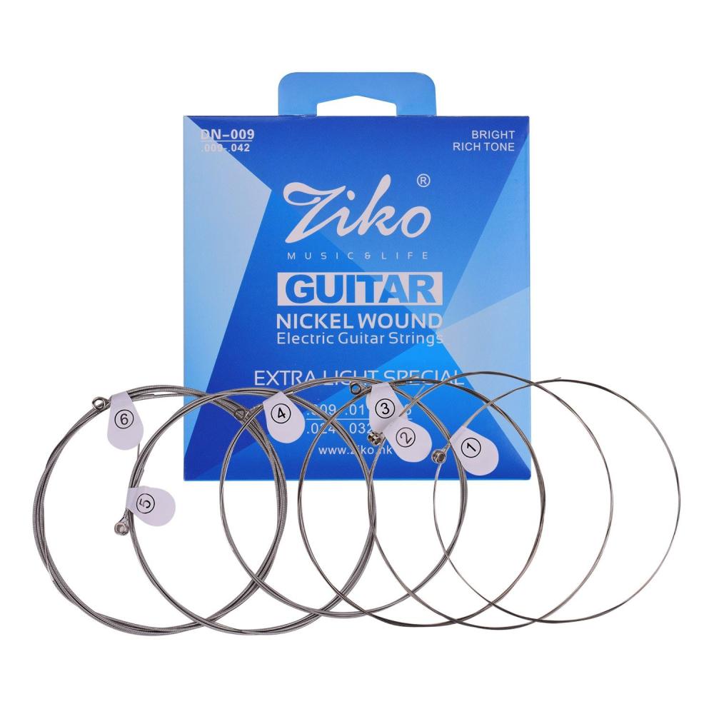 Strings and Accessories |   DN-009 Extra Light Guitar Strings for Electric Guitars Hexagonal Core Namo Coating Nickel Winding 6pcs Strings Set Musical Instruments Strings & Accessories