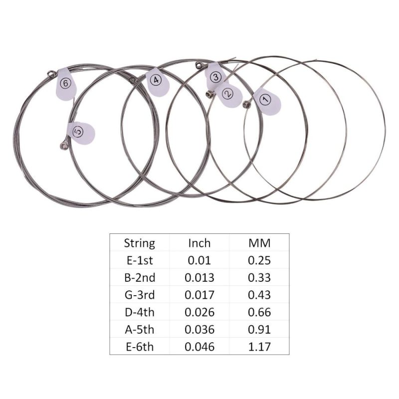 Strings and Accessories |   DN-010 Normal Light Guitar Strings for Electric Guitars Hexagonal Core Namo Coating Nickel Winding 6pcs Strings Set Musical Instruments Strings & Accessories