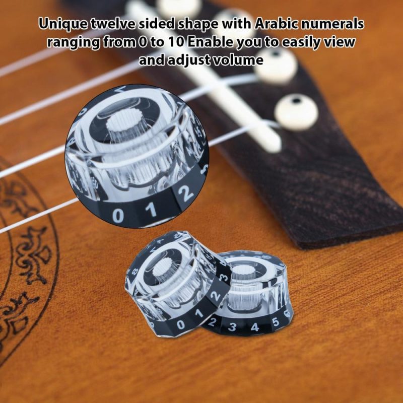 Strings and Accessories |   Dodecagon Electric Guitar Knobs – Stylish, Functional, and Versatile Black Musical Instruments Black