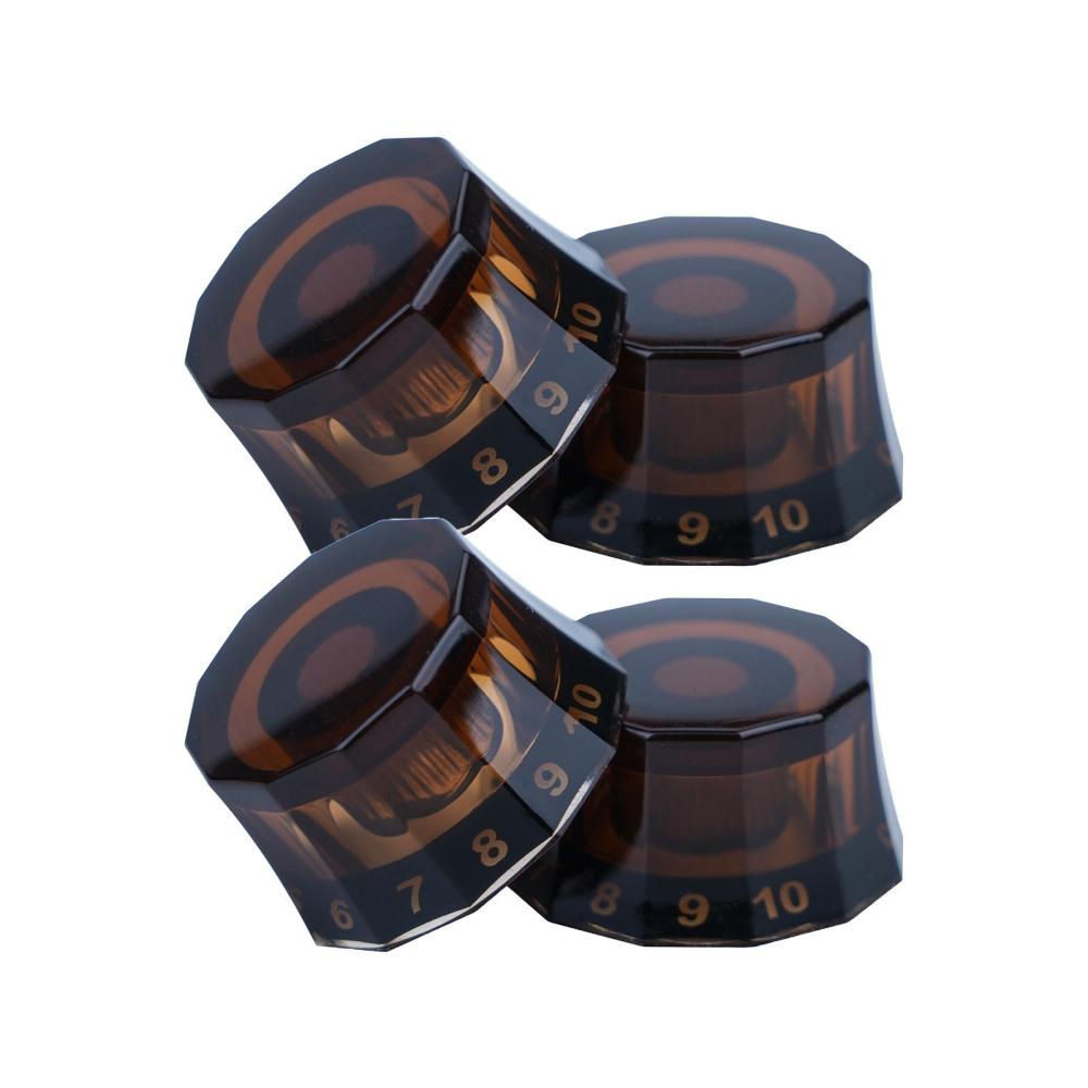 Strings and Accessories |   Dodecagon Electric Guitar Knobs – Stylish, Functional, and Versatile Dark Brown Musical Instruments Dark Brown