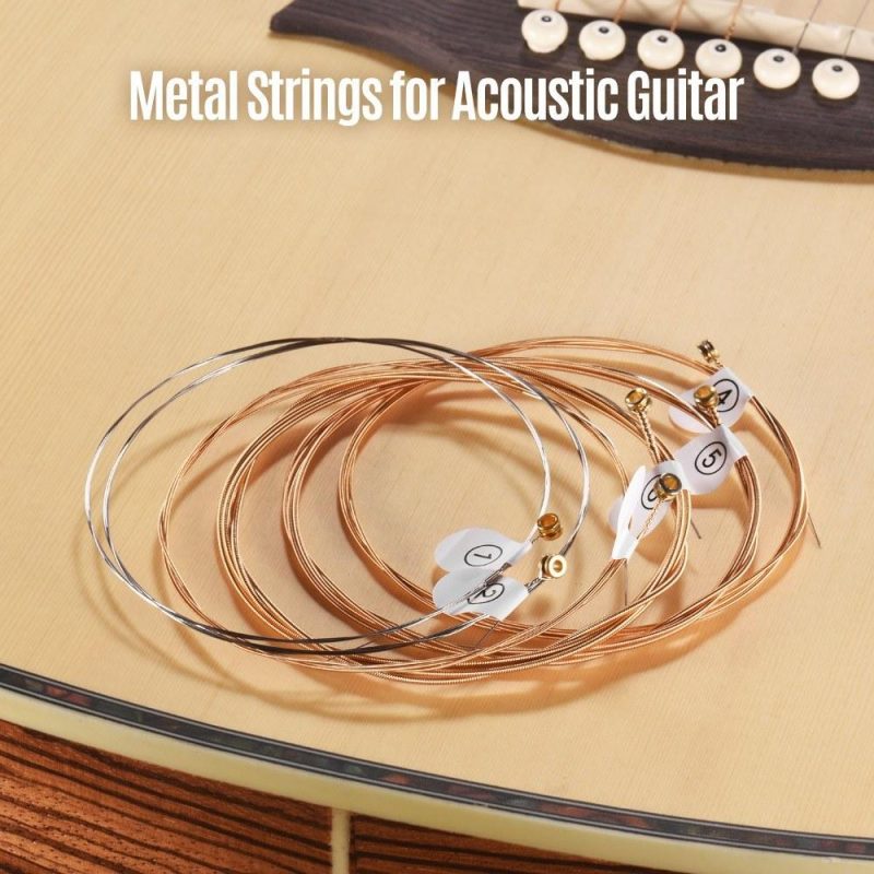 Strings and Accessories |   DP-010 Extra Light Acoustic Guitar Strings Hexagon Alloy Wire Phosphor Bronze Wound Corrosion Resistant 6 Strings Set Musical Instruments Strings & Accessories