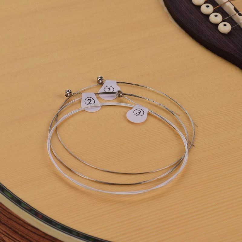 Strings and Accessories |   DUS-010 Extra Light Acoustic Folk Guitar Strings Hexagon Alloy Wire Silver Plated Wound Corrosion Resistant 6 Strings Set Musical Instruments Strings & Accessories