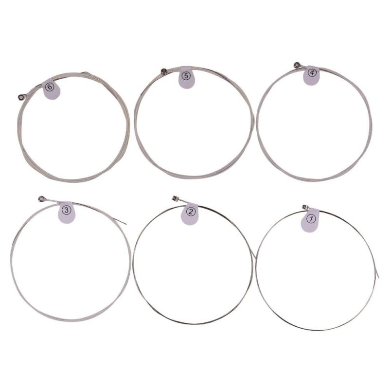 Strings and Accessories |   DUS-011 Custom Light Acoustic Folk Guitar Strings Hexagon Alloy Wire Silver Plated Wound Corrosion Resistant 6 Strings Set Musical Instruments Strings & Accessories