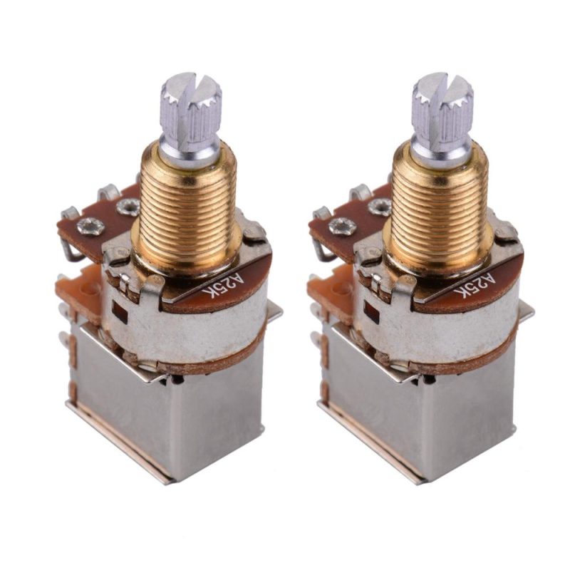 Strings and Accessories |   Electric Guitar Bass Potentiometer Push Pull Volume Tone Switch Pots 2pcs Musical Instruments Strings & Accessories