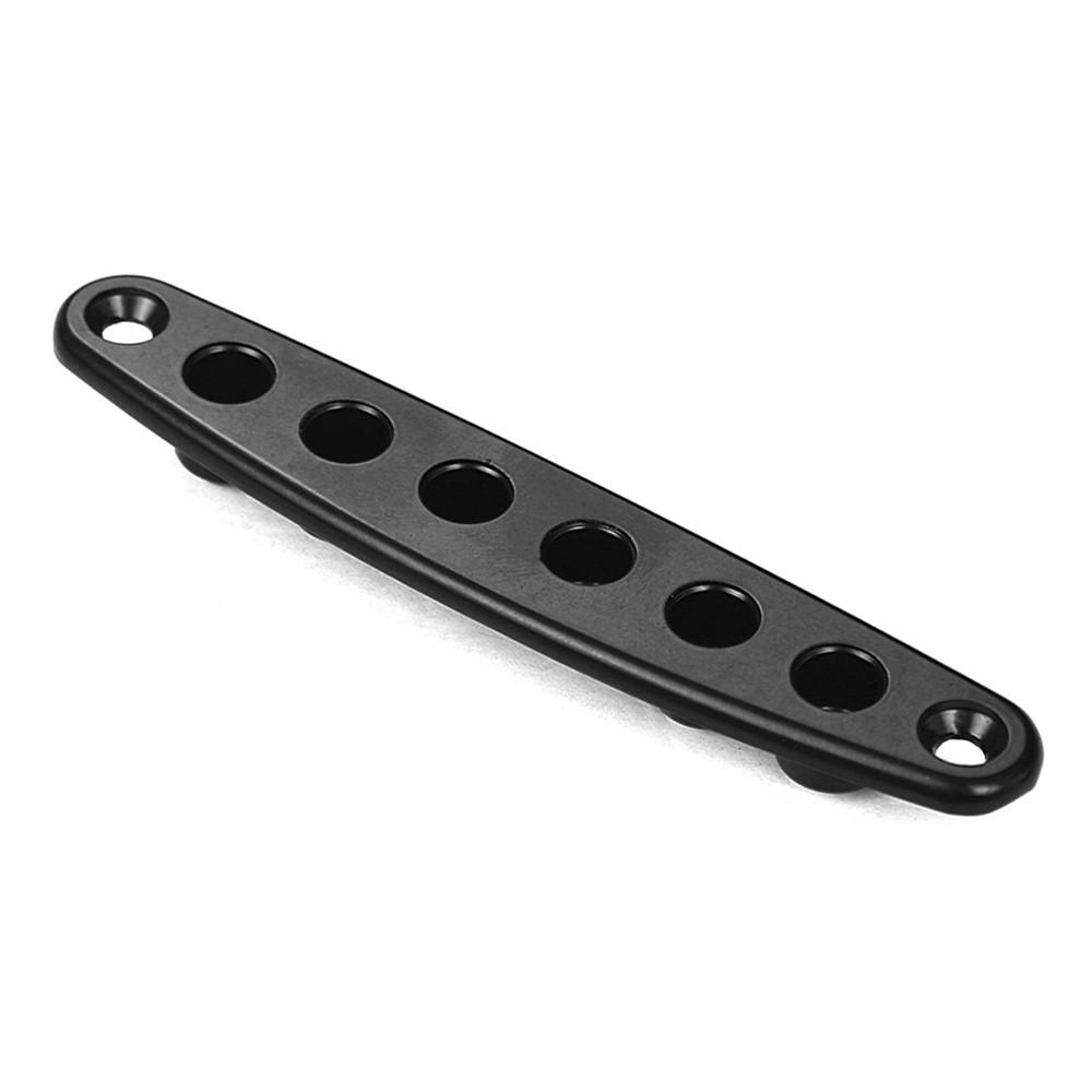 Strings and Accessories |   Electric Guitar Parts Metal Bridge String Through Body Ferrules Bushing Plate for Guitar Replacement Black Musical Instruments Black