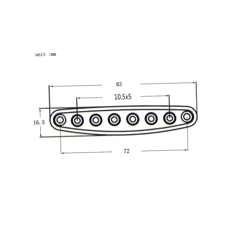 Strings and Accessories |   Electric Guitar Parts Metal Bridge String Through Body Ferrules Bushing Plate for Guitar Replacement Black Musical Instruments Black